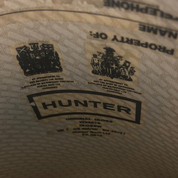 Women’s Hunter Rain boots 8/9 W - Picture 7 of 7